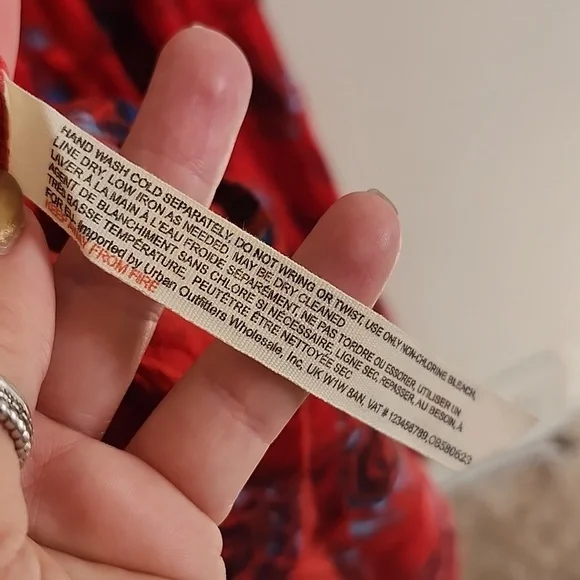 Free People Garden Party Maxi Dress Boho Vibrant Red Womens Medium - Picture 7 of 9